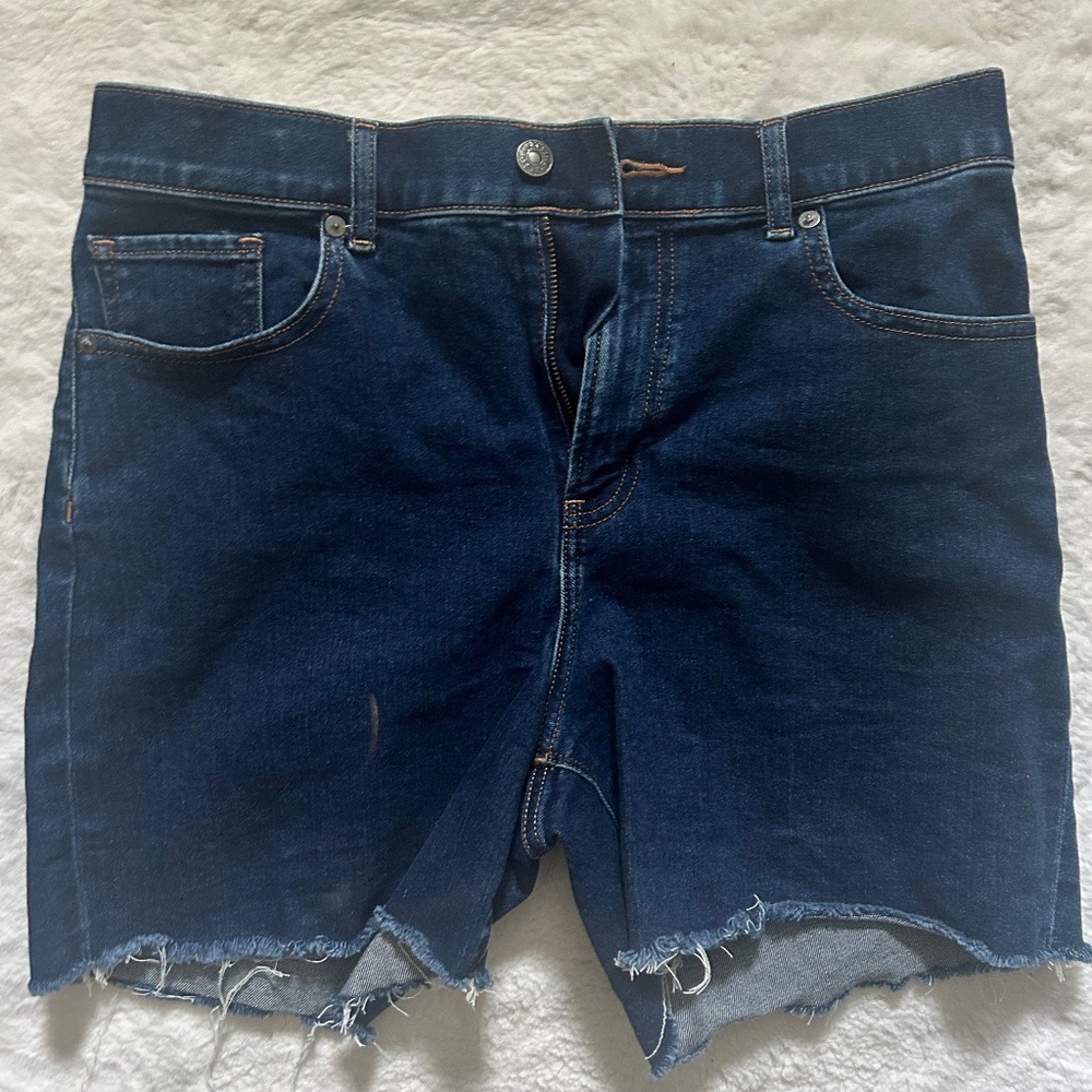 Express Midi High Rise Denim Short